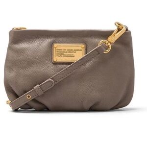 Marc by Marc Jacobs Taupe Classic Q Percy Leather Crossbody Bag